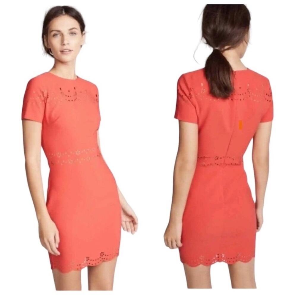 Likely Manhattan Eyelet Sheath Dress in Bittersweet Size 10 office work